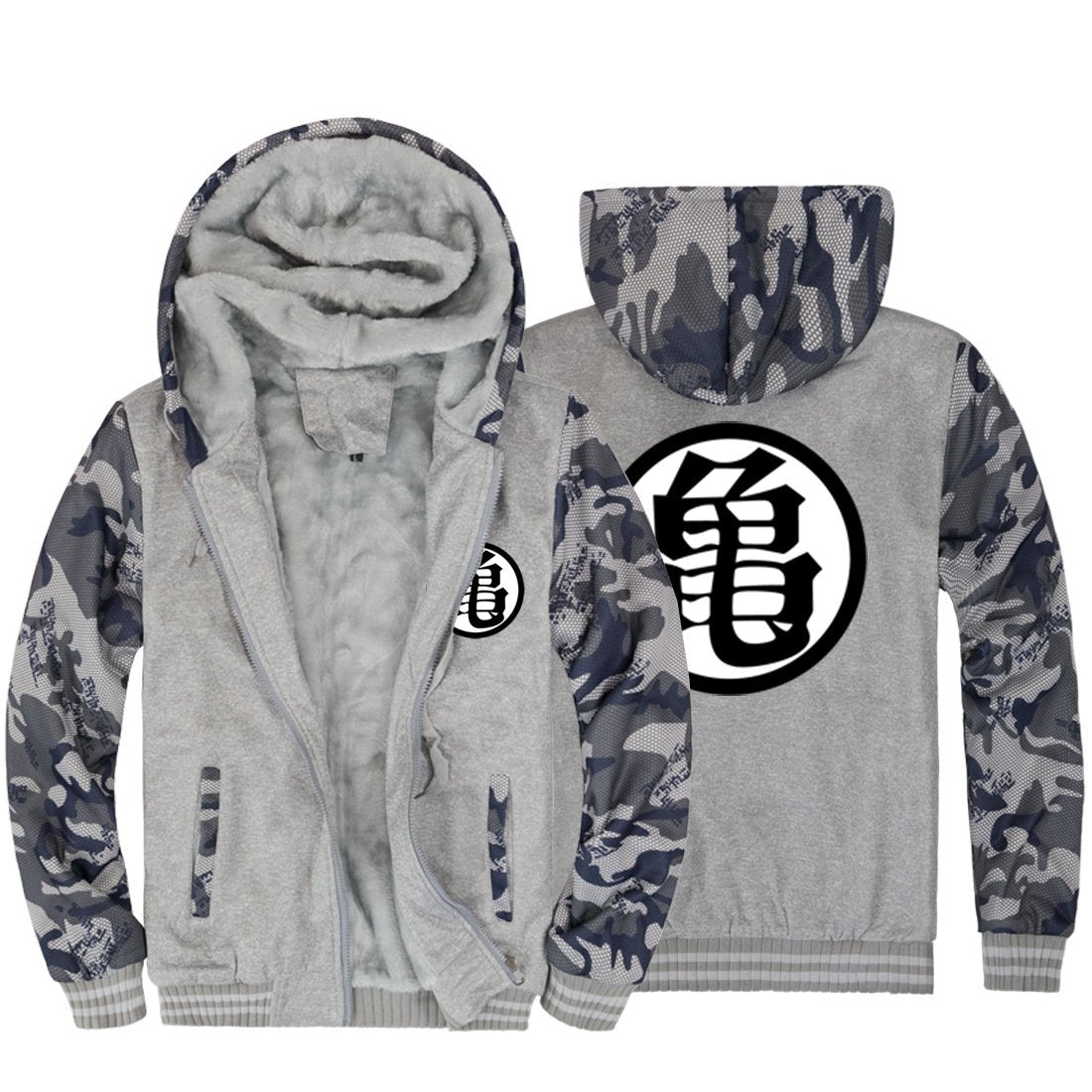 Dragon Ball Jackets - Solid Color Dragon Ball Anime Series Dragon Ball Master Roshi Sign Super Cool Fleece Jacket