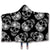 Skull Hooded Blankets - Skull Series Black Super Cool Fleece Hooded Blanket