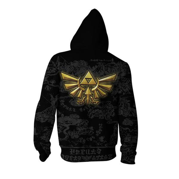 The Legend of Zelda Unisex 3D Printed Zip Up Hoodies