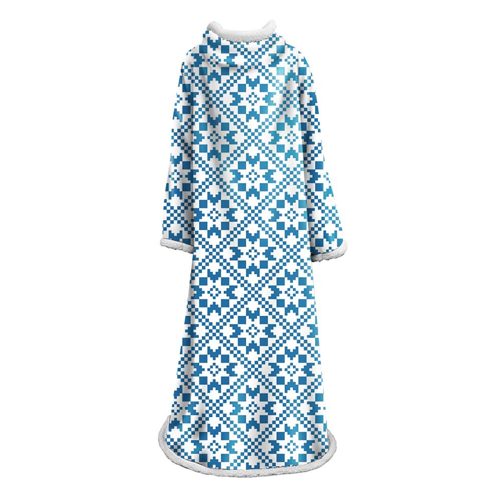 3D Digital Printed Blanket With Sleeves-Geometric Designs Blanket Robe