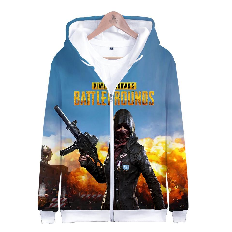 Game PUBG 3D Zipper Hoodies - Playerunknown's Battlegrounds Pullover
