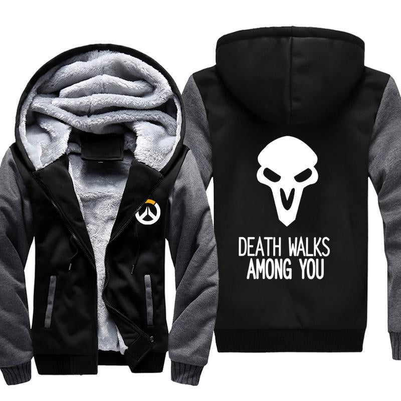 Overwatch Jacket - ZipUp Death Walks Among You Fleece Jacket