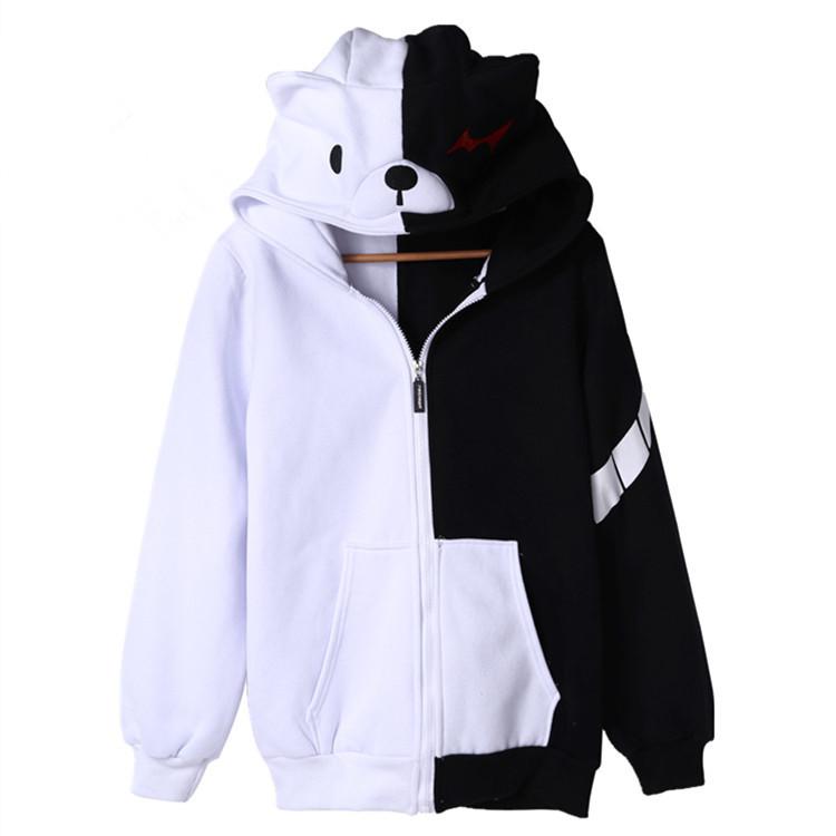 Dangan Ronpa Monobear Monokuma Hoodies -  Zip Up Cosplay Anime Hoodie