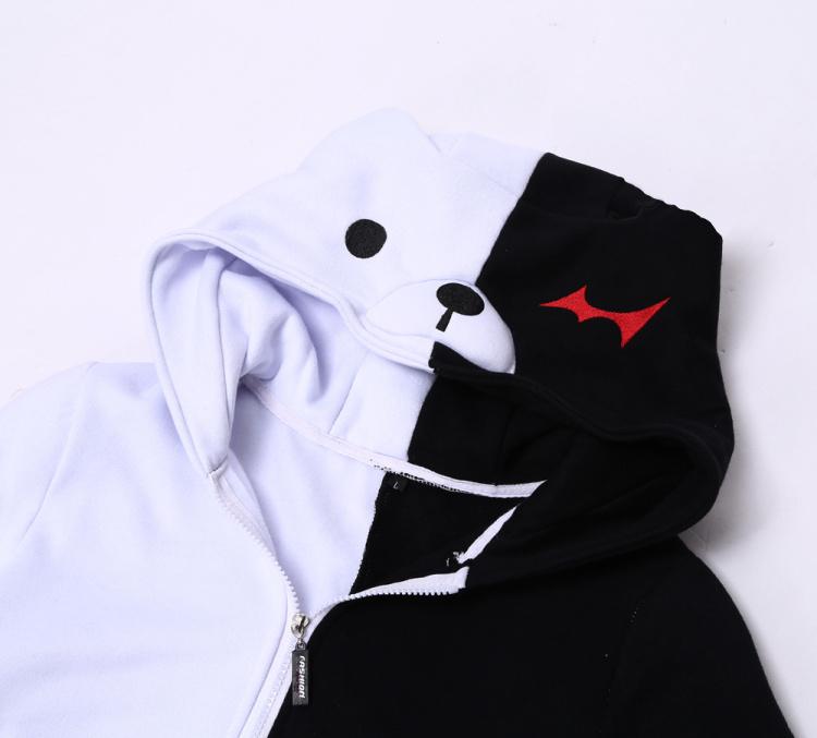 Dangan Ronpa Monobear Monokuma Hoodies -  Zip Up Cosplay Anime Hoodie