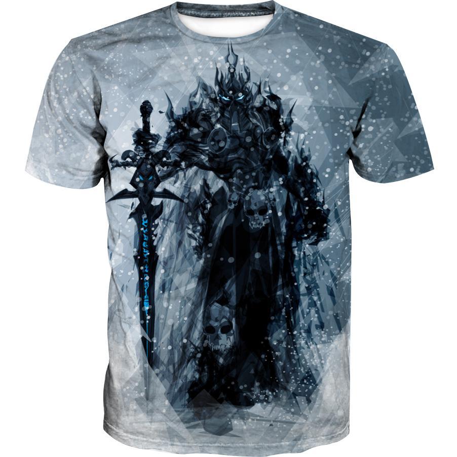 Lich King Arthas Hoodies - Pullover World of Warcraft Grey Hoodie