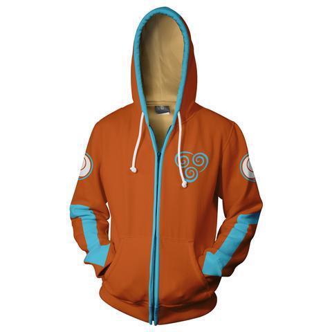 Avatar: The Last Airbender Aang Sweatshirts 3D Printed Hooded Sweater Zip Jacket Pullover