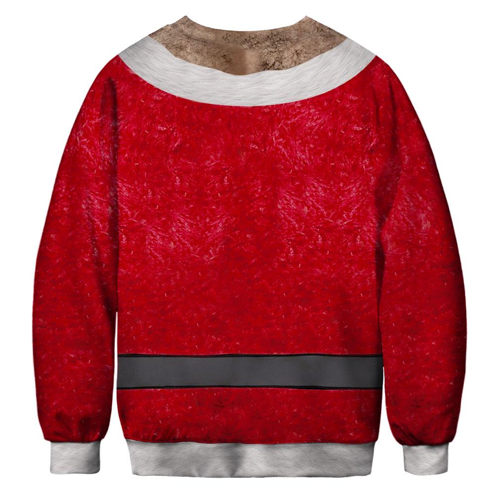 Christmas Sweatshirts - Funny Santa Claus Cosplay Icon Red 3D Sweatshirt