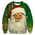 Christmas Sweatshirts - Cool Christmas Lion Icon Green 3D Sweatshirt