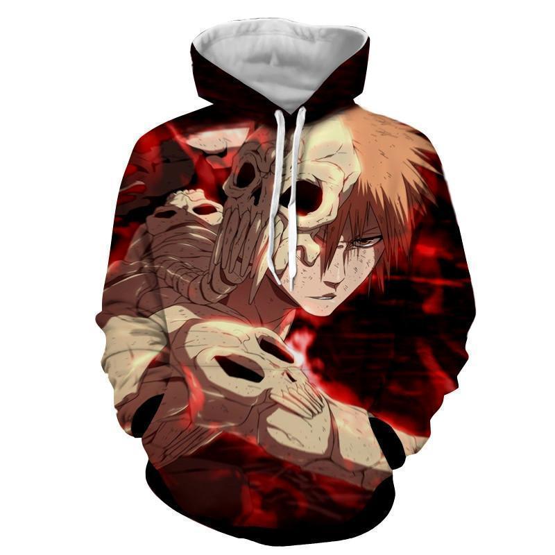 Hollow Ichigo Bleach 3d Printed Bleach Hoodie