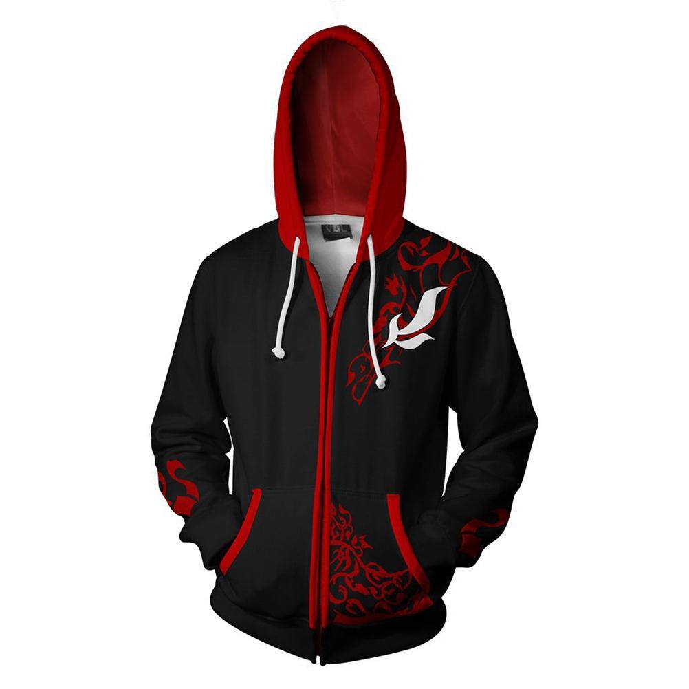 RWBY Anime Cosplay Costume Sweatshirt Zip Up Hoodie