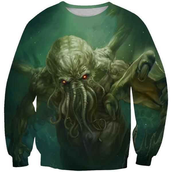 Charging Cthulhu Hoodies - Pullover Nerd Gaming Cthulhu Hoodie