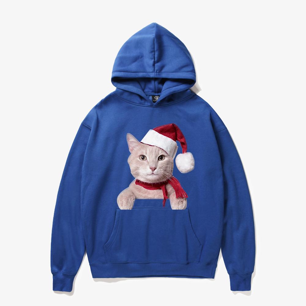 Christmas Hoodies - Super Cute Christmas Cat Icon 3D Fleece Hoodie