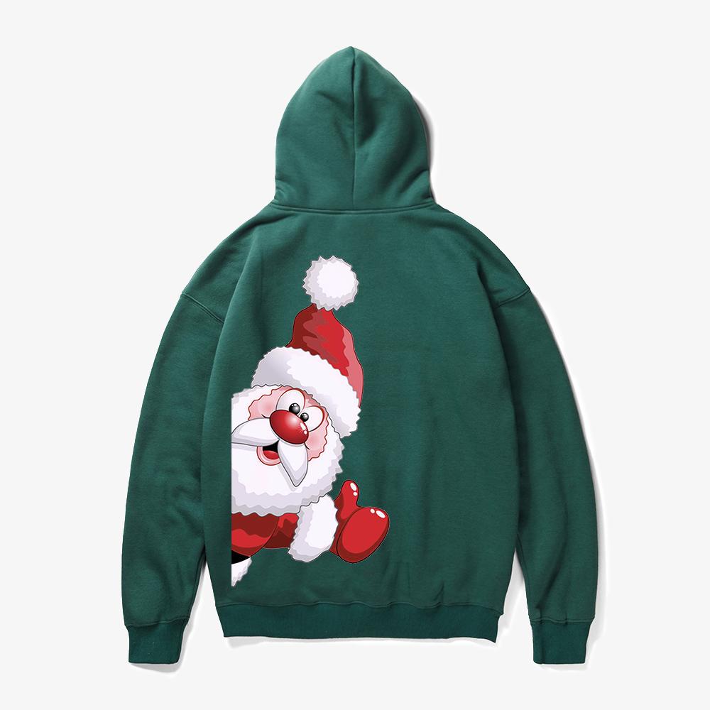 Christmas Hoodies - Naughty Santa Claus Cartoon Style Cute Icon 3D Fleece Hoodie