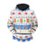 Christmas Hoodies - Happy Christmas Snowflake Deer Striped Pattern Icon 3D Hoodie