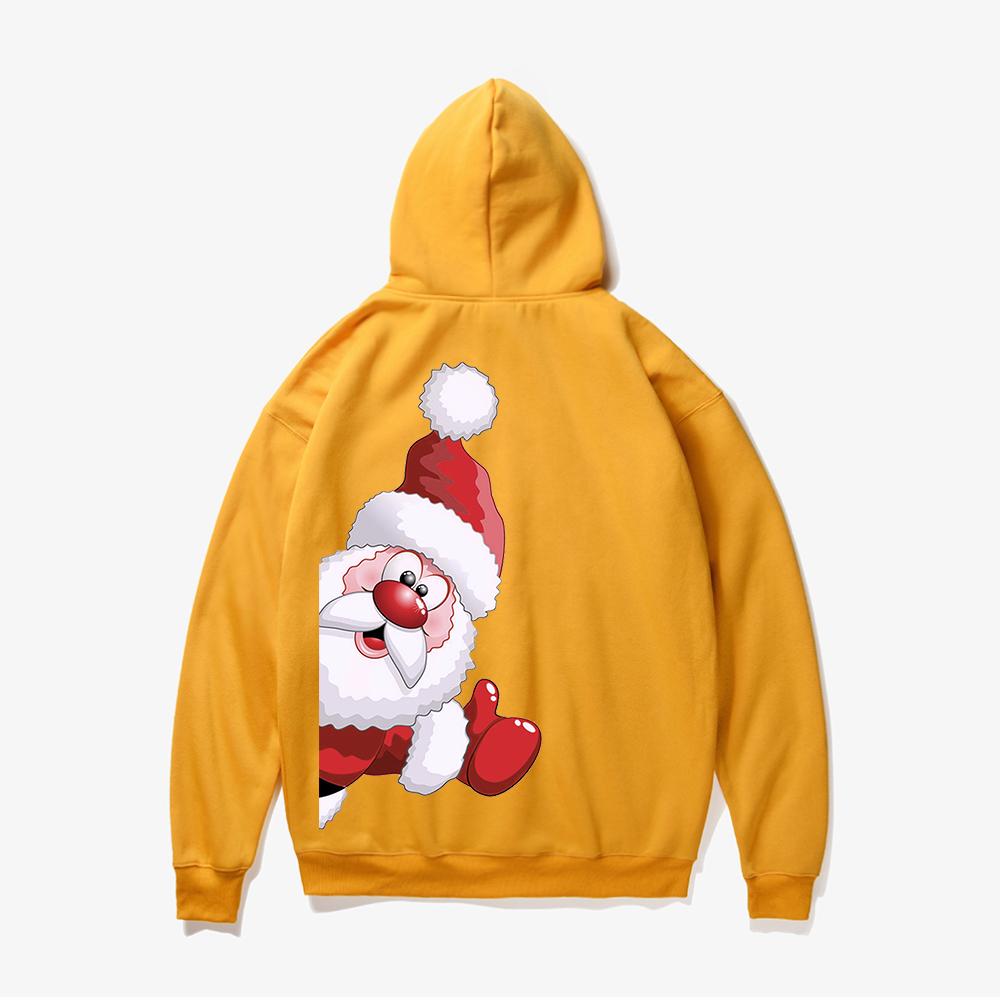 Christmas Hoodies - Naughty Santa Claus Cartoon Style Cute Icon 3D Fleece Hoodie