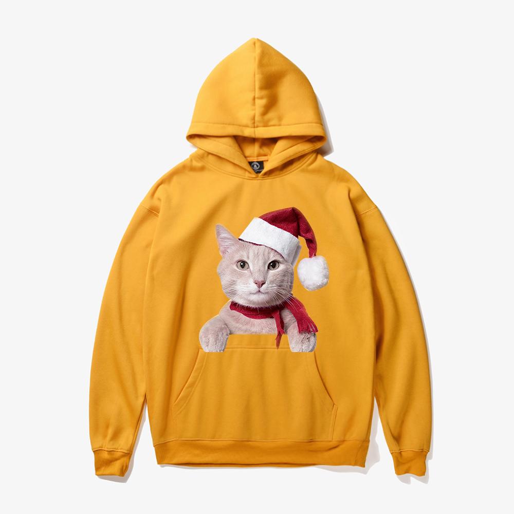 Christmas Hoodies - Super Cute Christmas Cat Icon 3D Fleece Hoodie