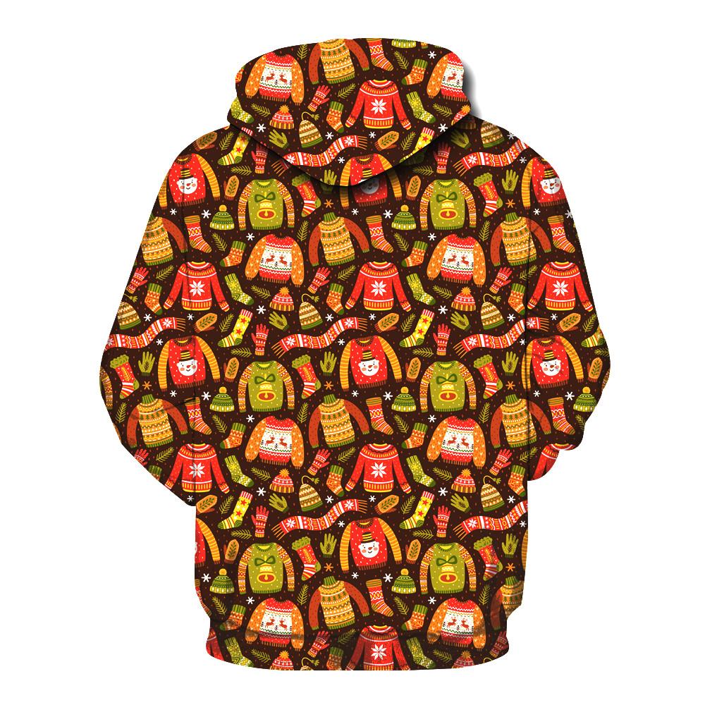 Christmas Hoodies - Christmas Hat Pattern 3D Hoodie