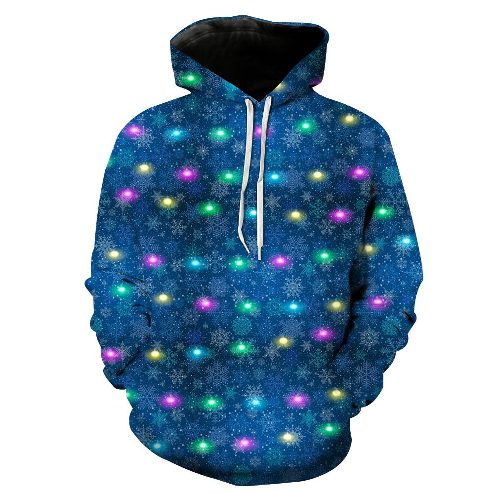 Christmas Hoodies - Snowflake Light 3D Hoodie