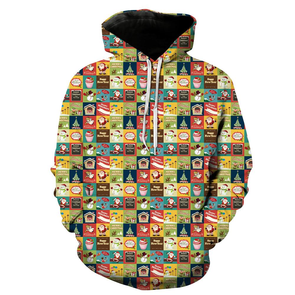 Christmas Hoodies - Cartoon Character Pattern 3D Hoodie