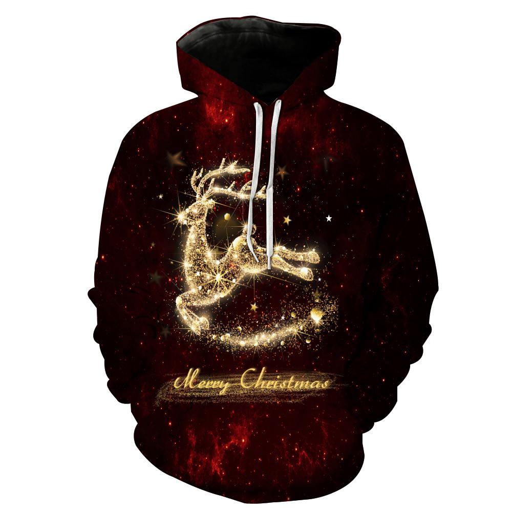 Christmas Hoodies - Golden Deer 3D Hoodie