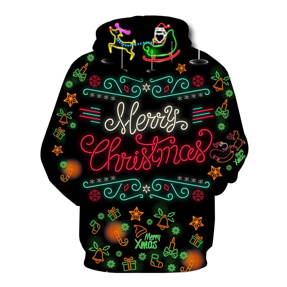 Christmas Hoodies - Glowing Christmas Tree 3D Hoodie