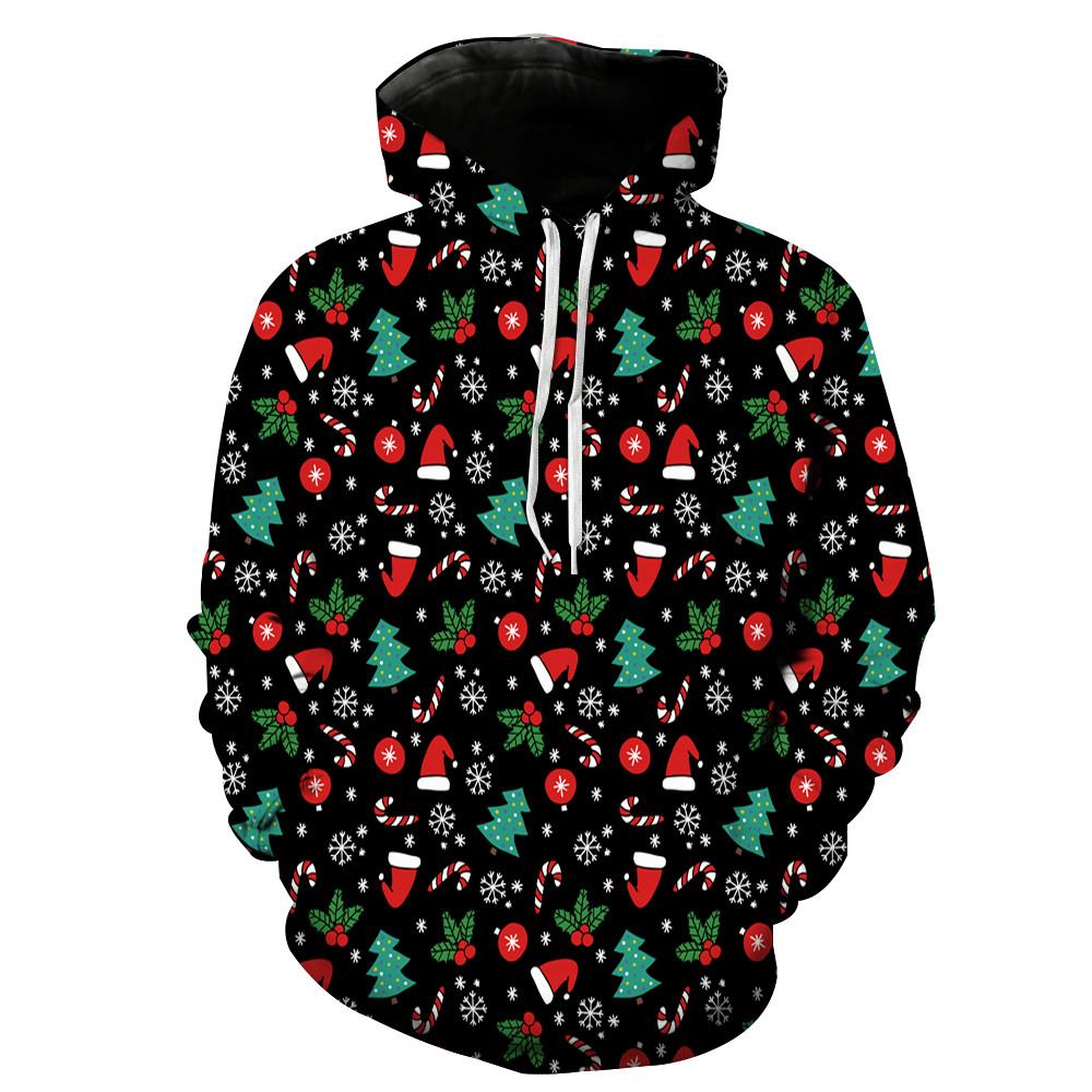 Christmas Hoodies - Christmas Hat Candy 3D Hoodie