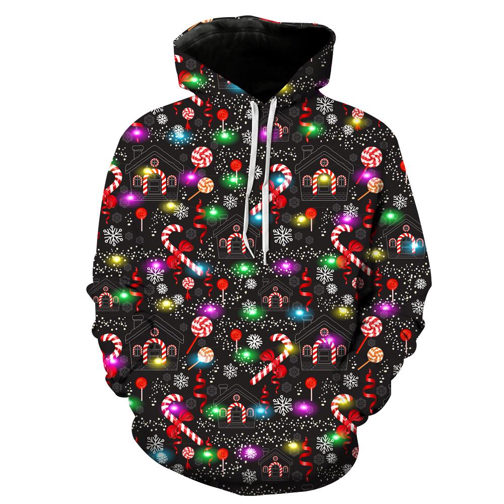 Christmas Hoodies - Candy Snowflake 3D Hoodie