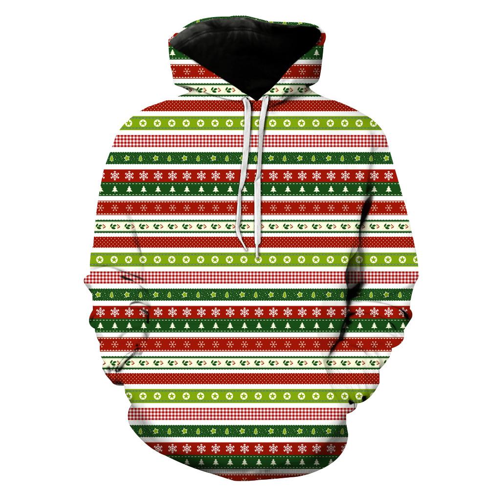 Christmas Hoodies - Snowflake and Tree Pattern 3D Hoodie