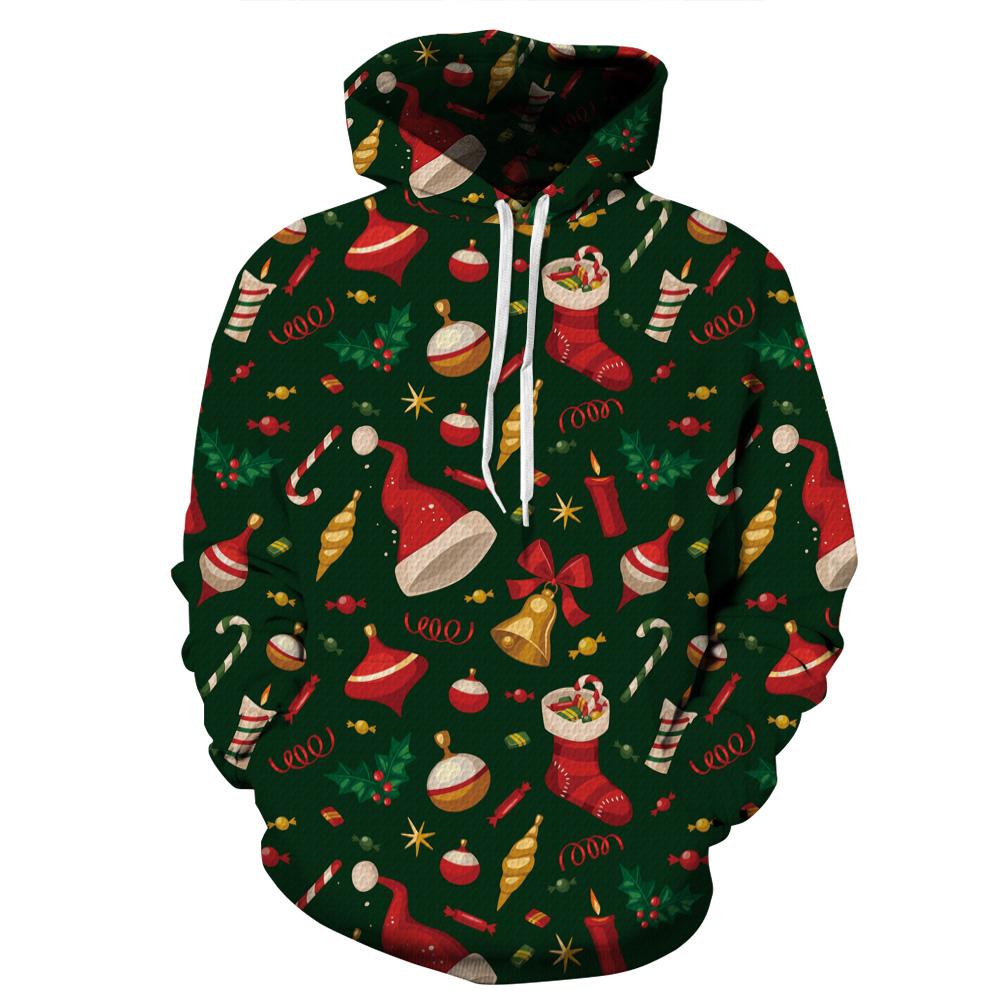 Christmas Hoodies - Happy Christmas Hat Icon Super Cute 3D Hoodie