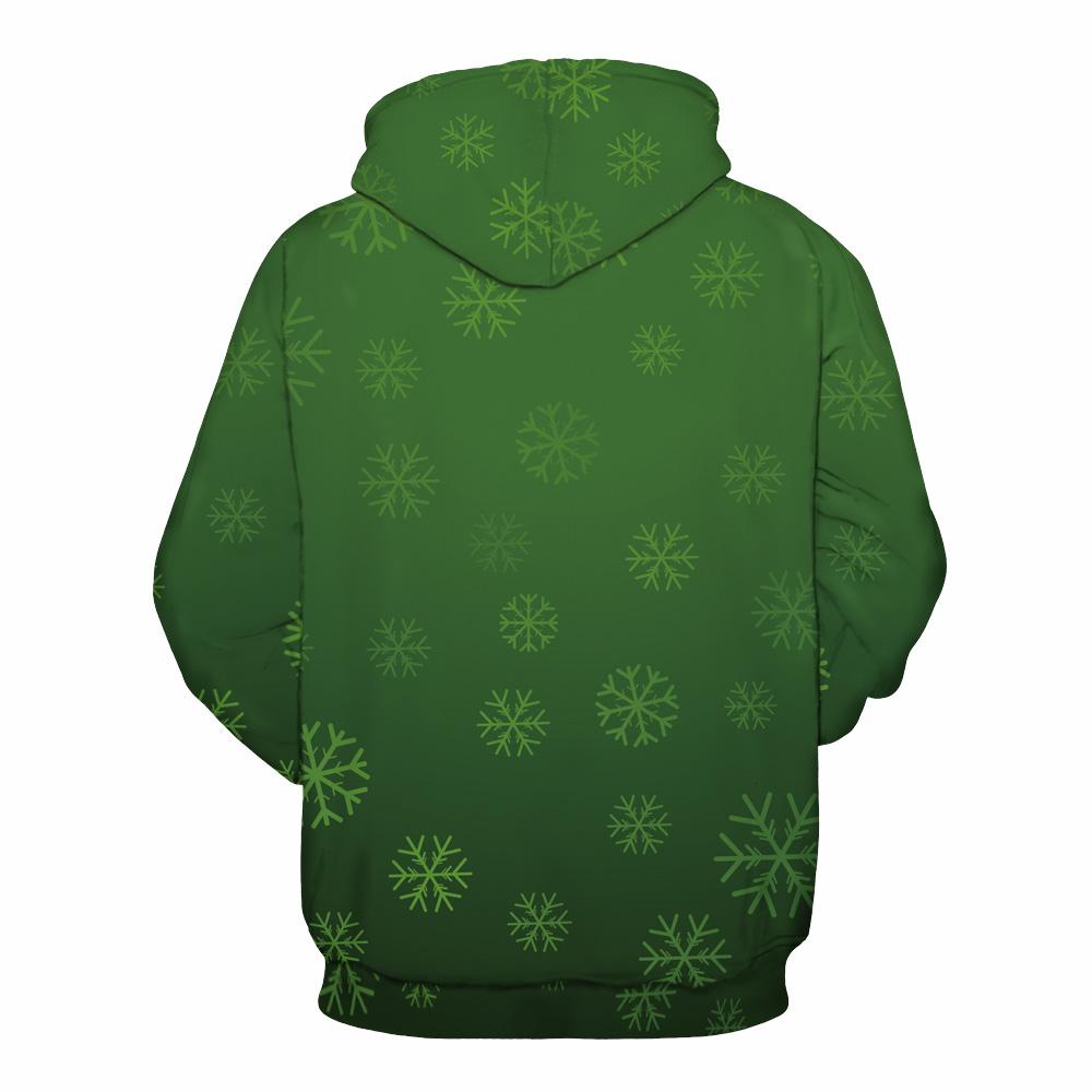 Christmas Hoodies - Super Funny Christmas Cat Icon Cute Green 3D Hoodie