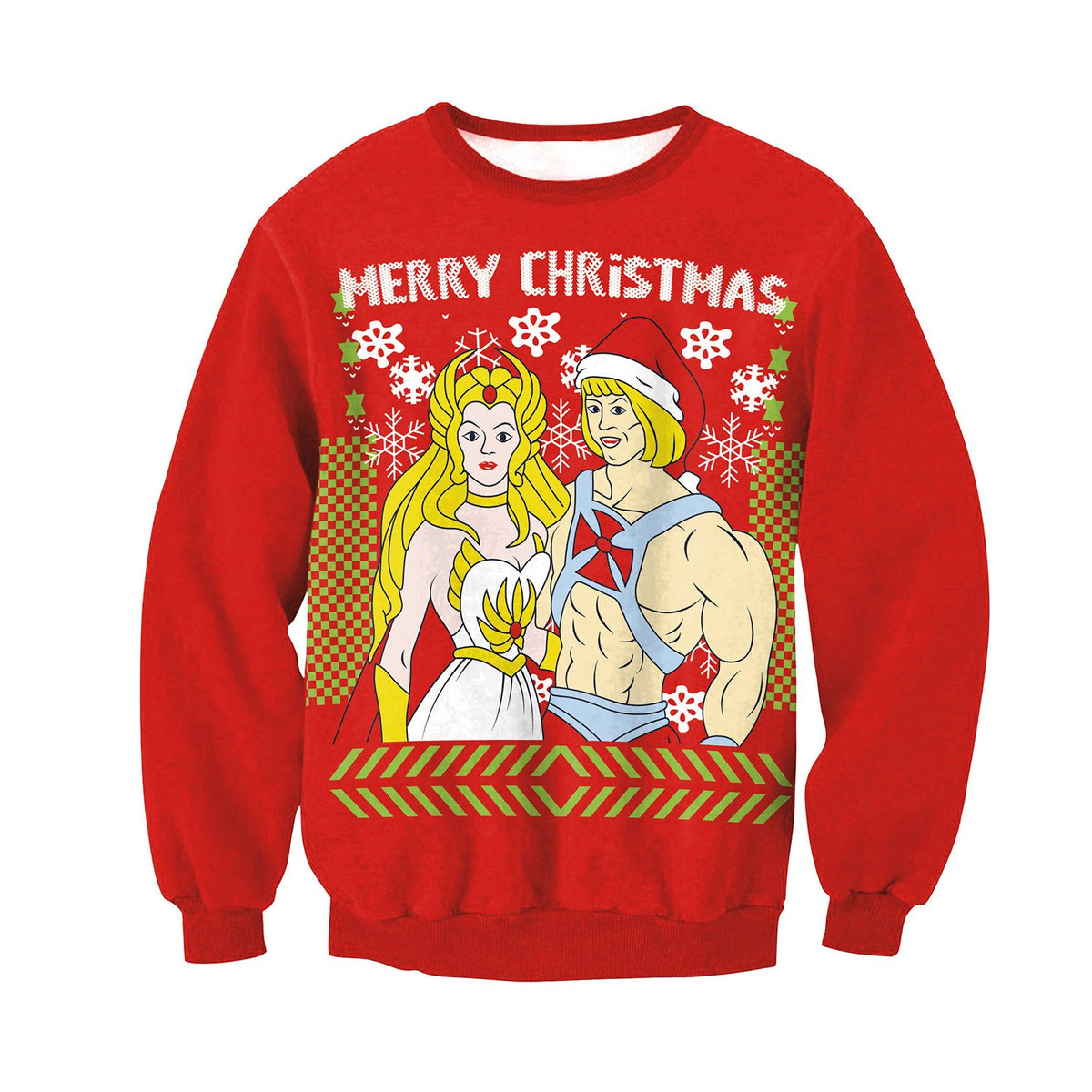Christmas Sweatshirts -  Super Cute Funny Cartoon Icon Red 3D Sweatshirt