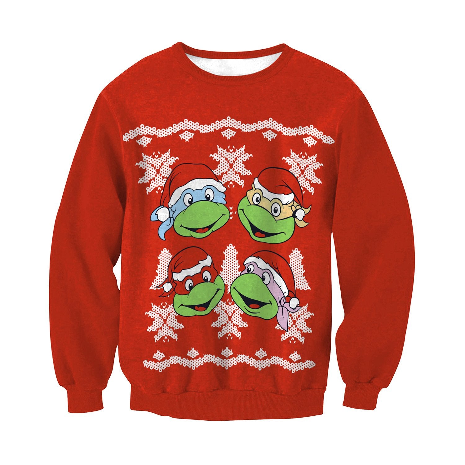 Christmas Sweatshirts - Cool Teenage Mutant Ninja Turtle Icon 3D Sweatshirt