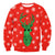 Christmas Sweatshirts - Green Christmas Deer Icon Super Cool 3D Sweatshirt