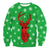 Christmas Sweatshirts - Red Christmas Deer Icon Super Cool 3D Sweatshirt