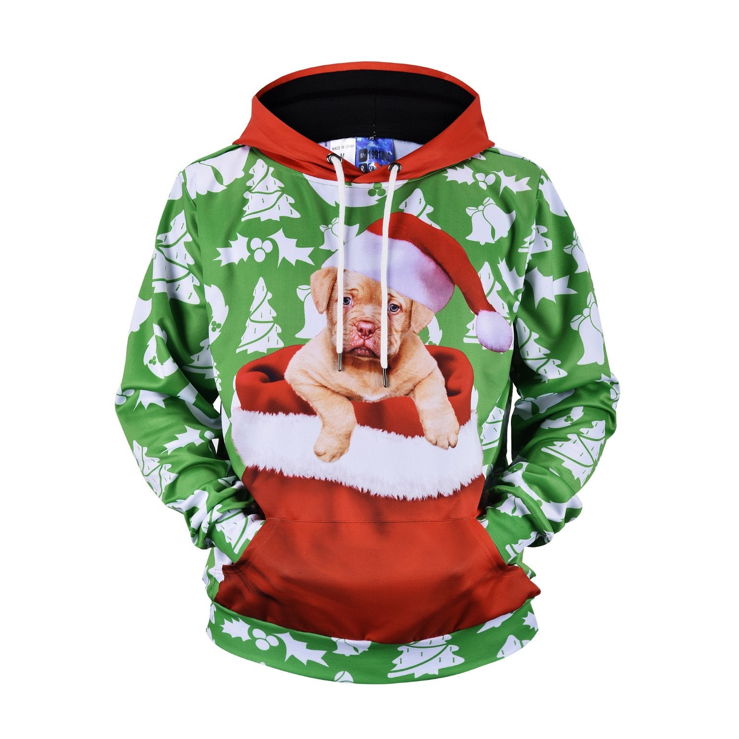 Christmas Hoodies - Super Cute Christmas Dog Icon 3D Hoodie