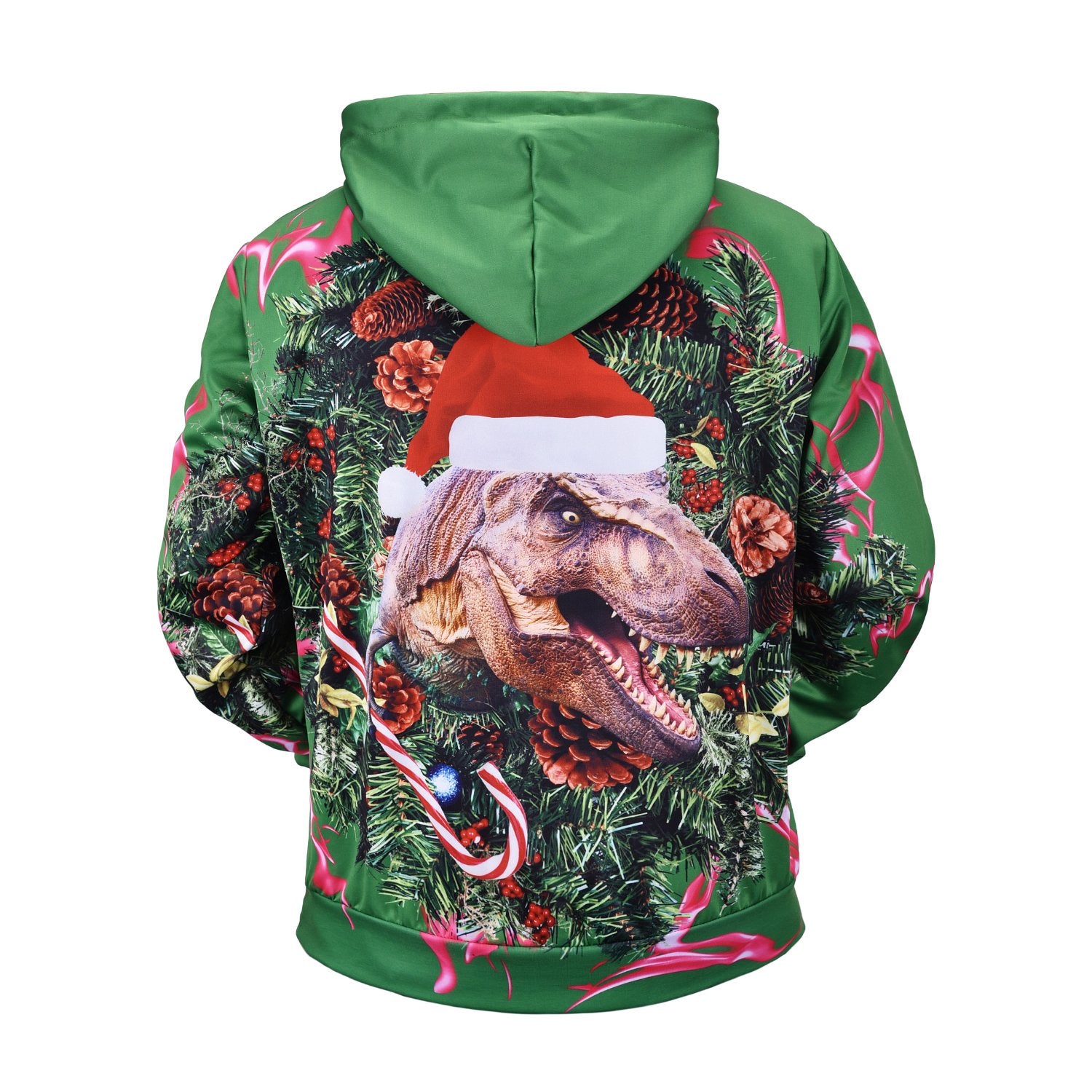 Christmas Hoodies - Christmas Tyrannosaurus Icon Super Cool 3D Hoodie