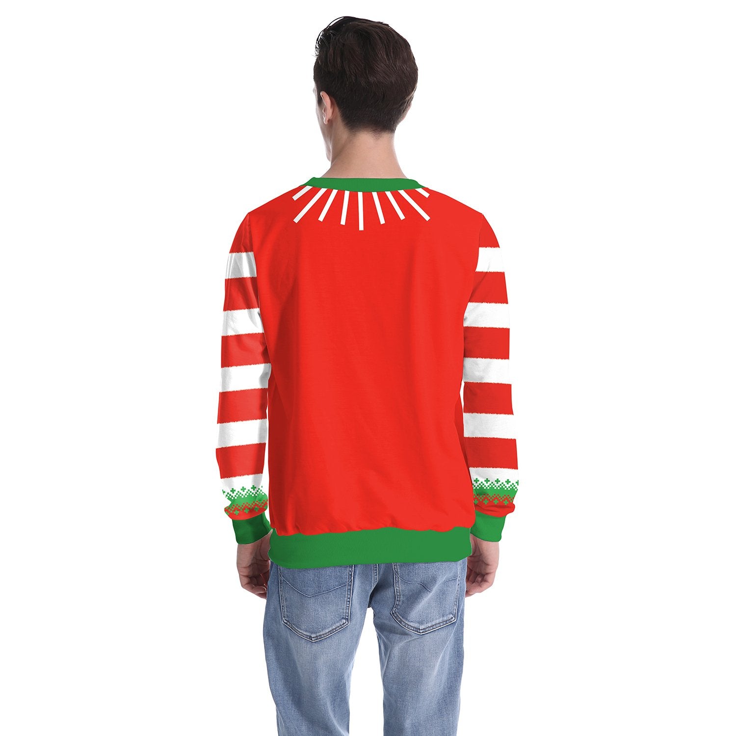 Christmas Sweatshirts - Happy Christmas Tree and Snowman Icon Cute 3D Sweatshirt