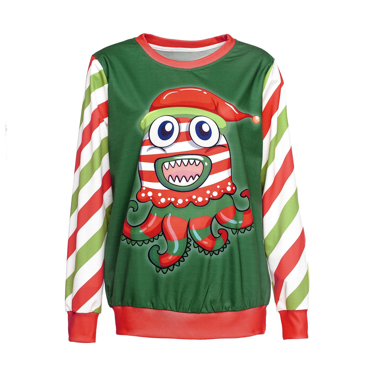 Christmas Sweatshirts - Christmas Octopus Icon Super Cute 3D Sweatshirt