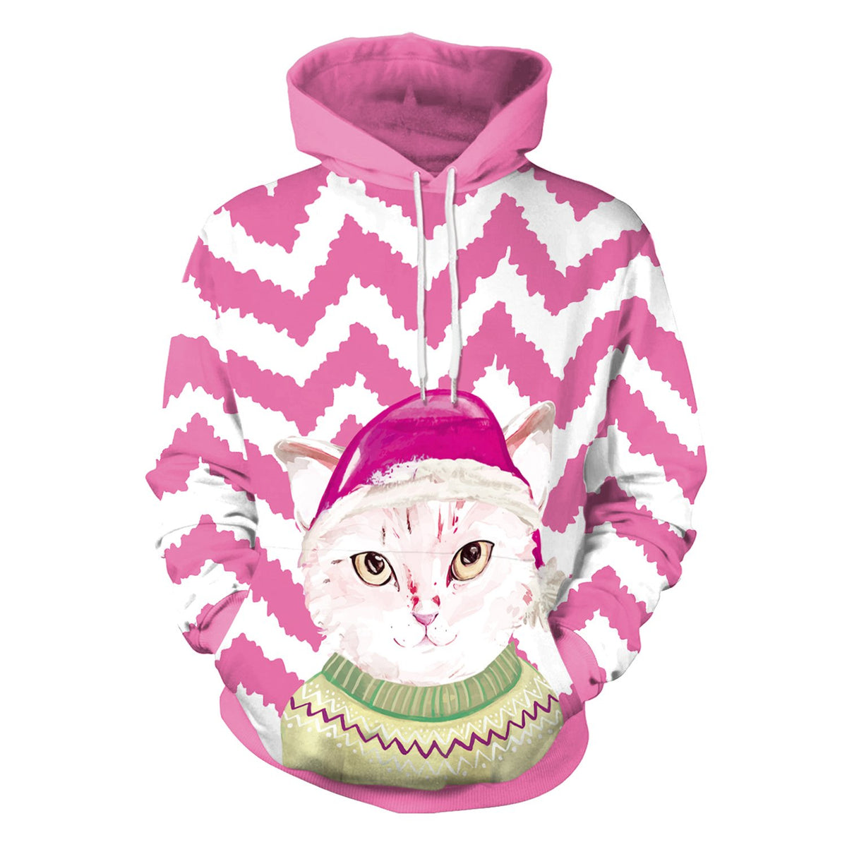 Christmas Hoodies - Merry Christmas Christmas Cat 3D Hoodie