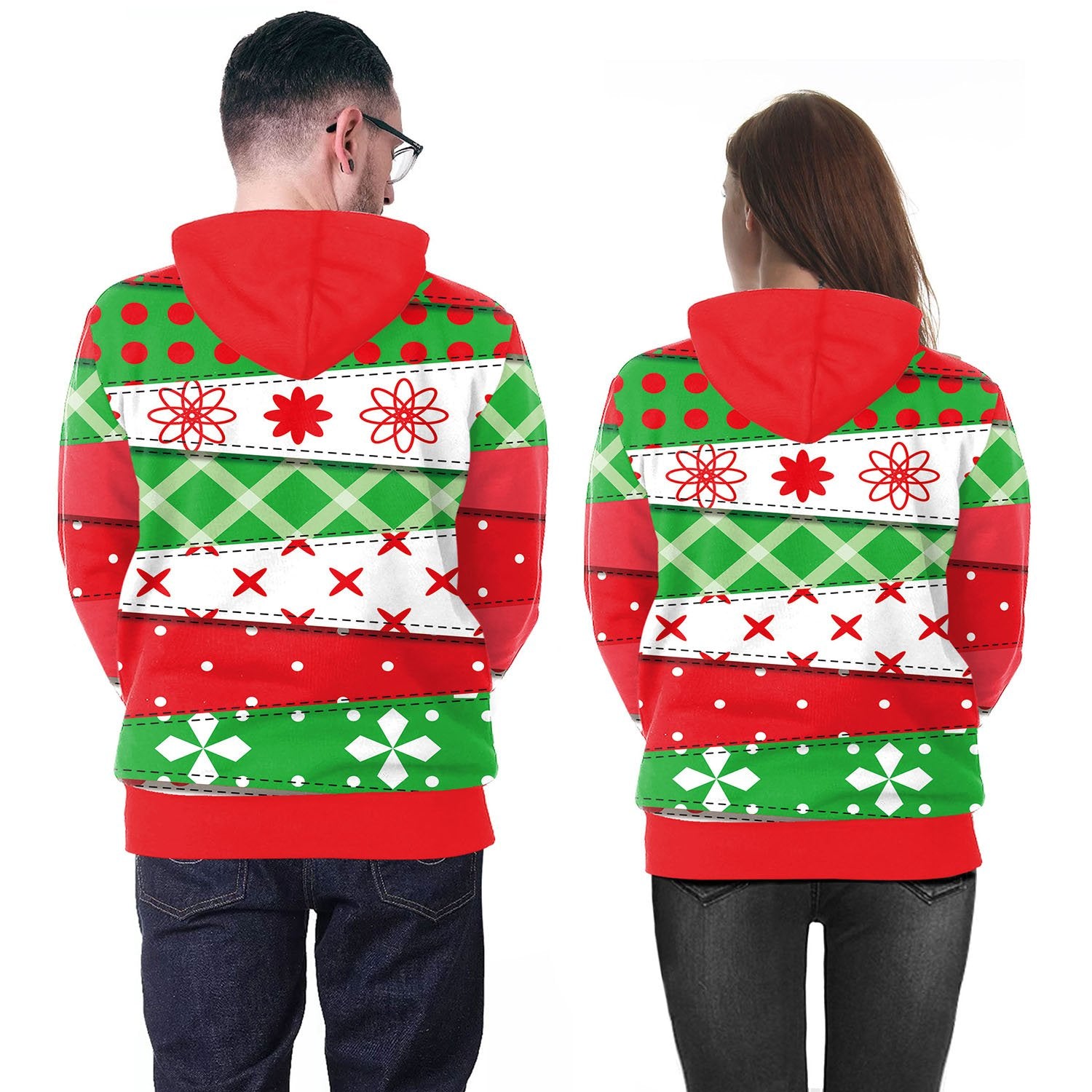 Christmas Hoodies -Multi-Colored Snowman 3D Hoodie