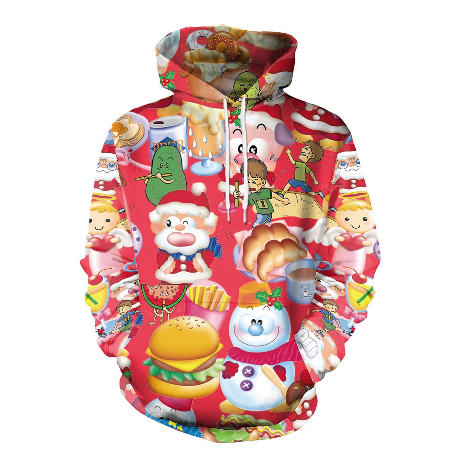 Christmas Hoodies - Santa Claus Animated Character 3D Hoodie