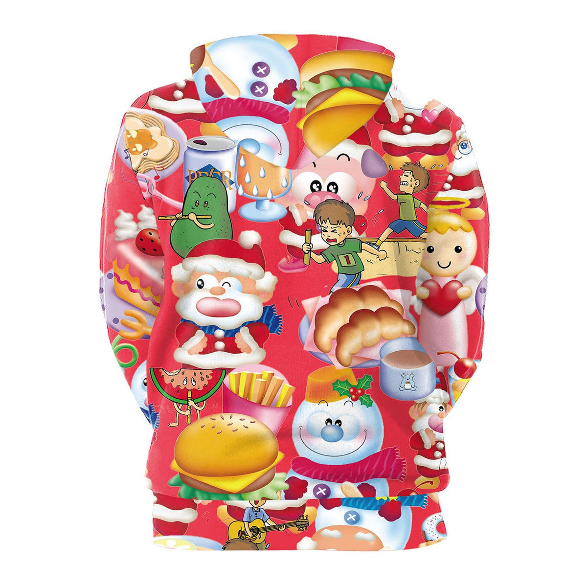 Christmas Hoodies - Santa Claus Animated Character 3D Hoodie