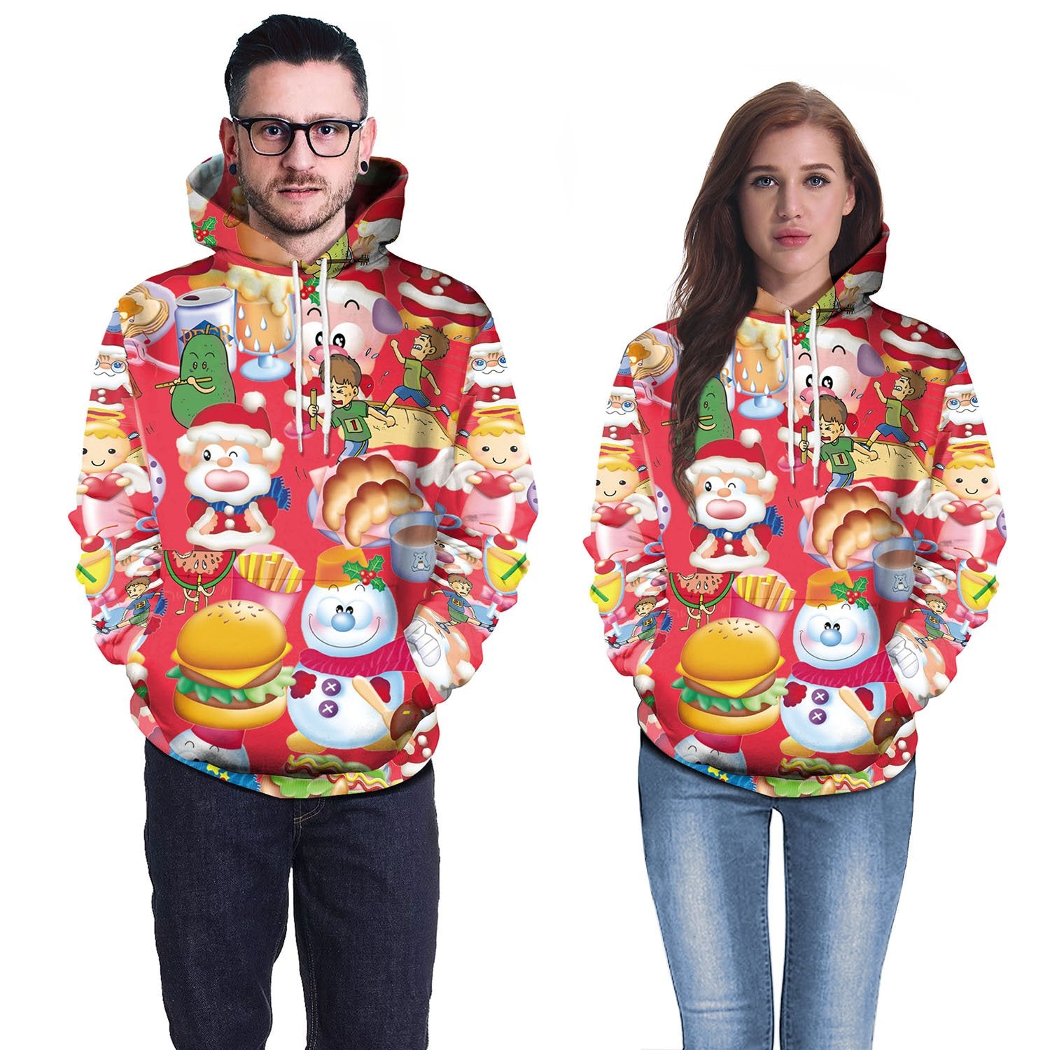 Christmas Hoodies - Santa Claus Animated Character 3D Hoodie