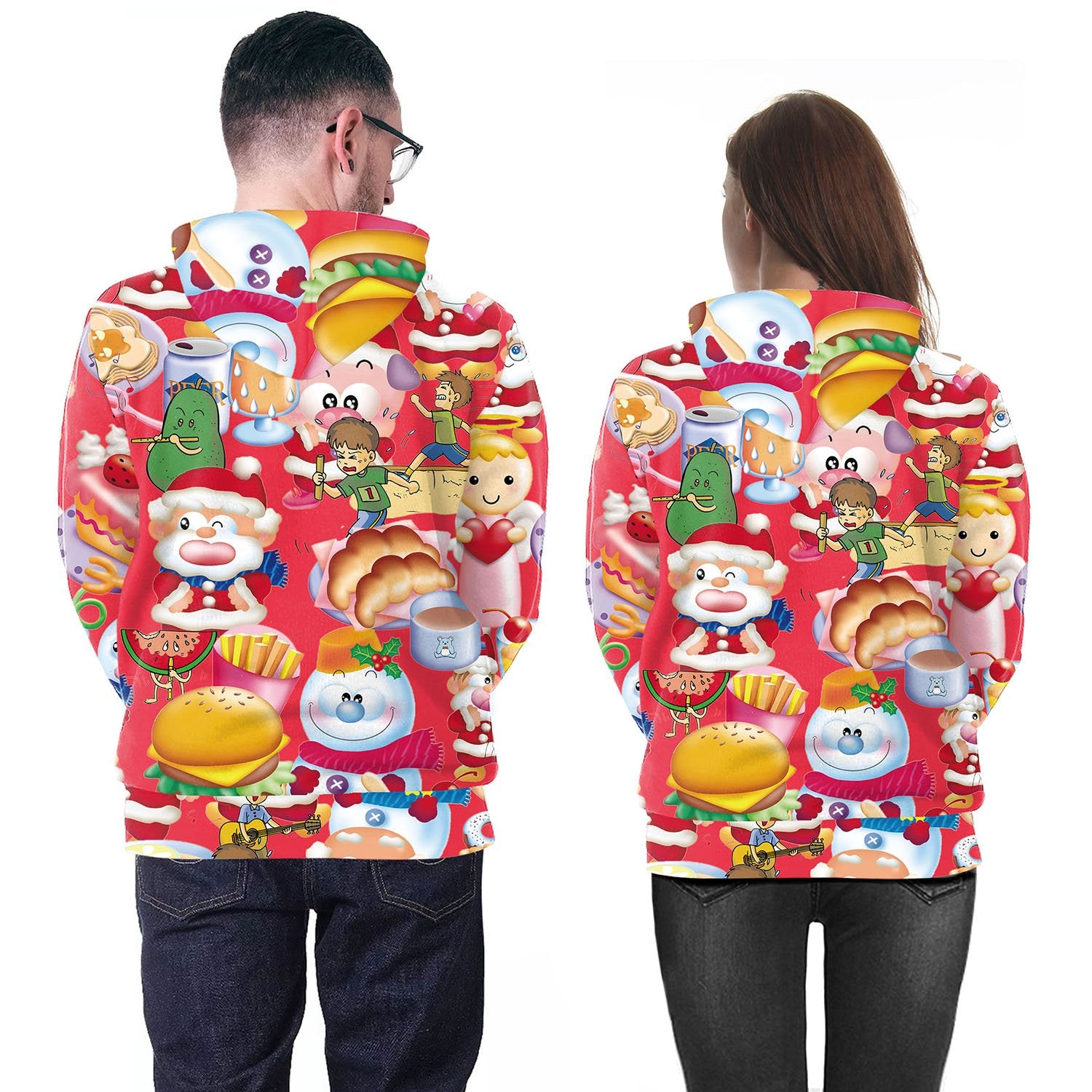 Christmas Hoodies - Santa Claus Animated Character 3D Hoodie