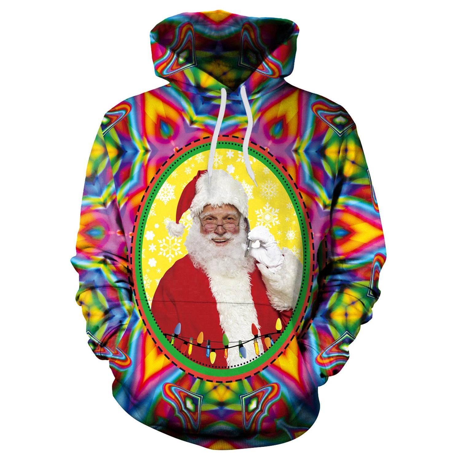 Christmas Hoodies - Santa Claus Multi Colored 3D Hoodie