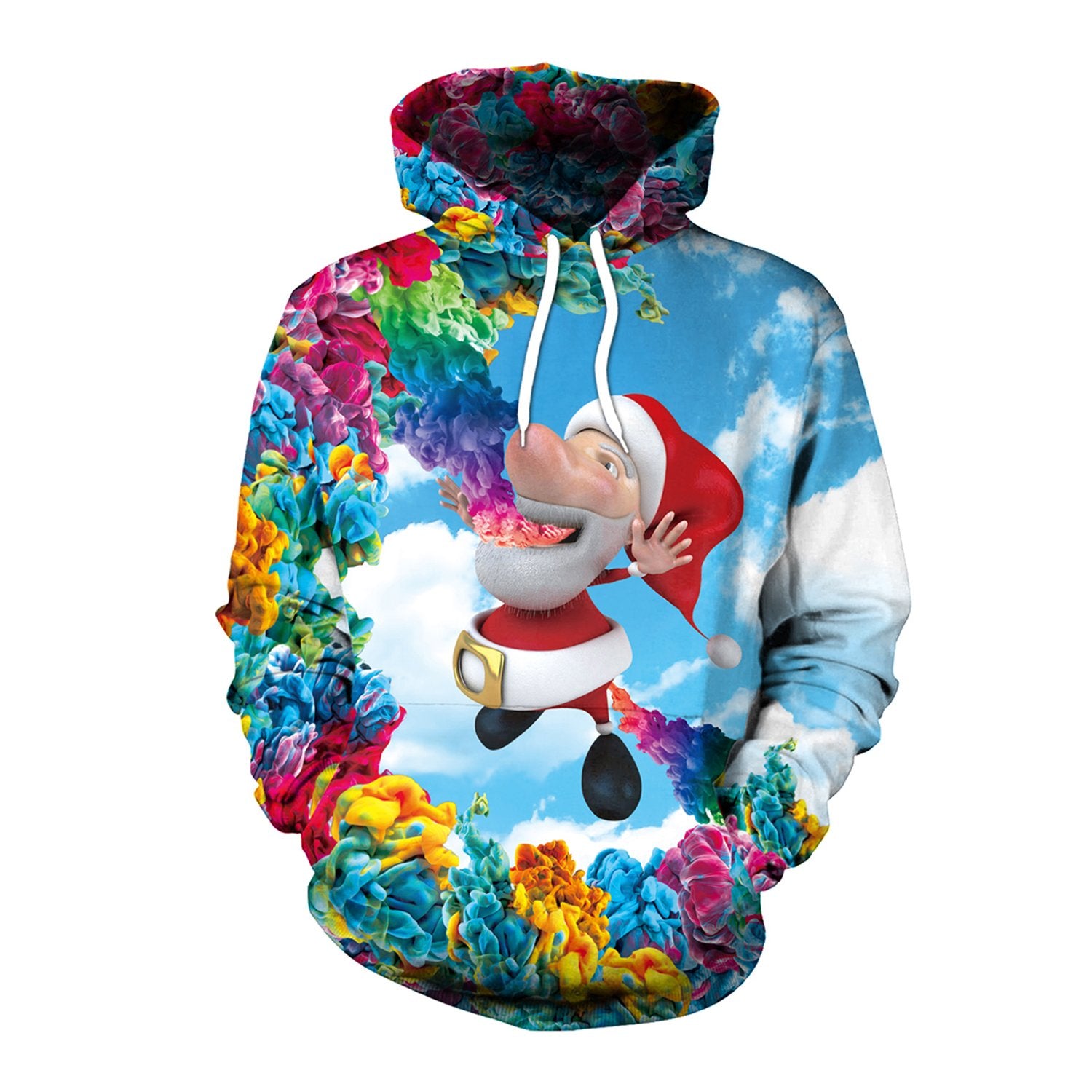 Christmas Hoodies - Cute Santa Multi-Color 3D Hoodie