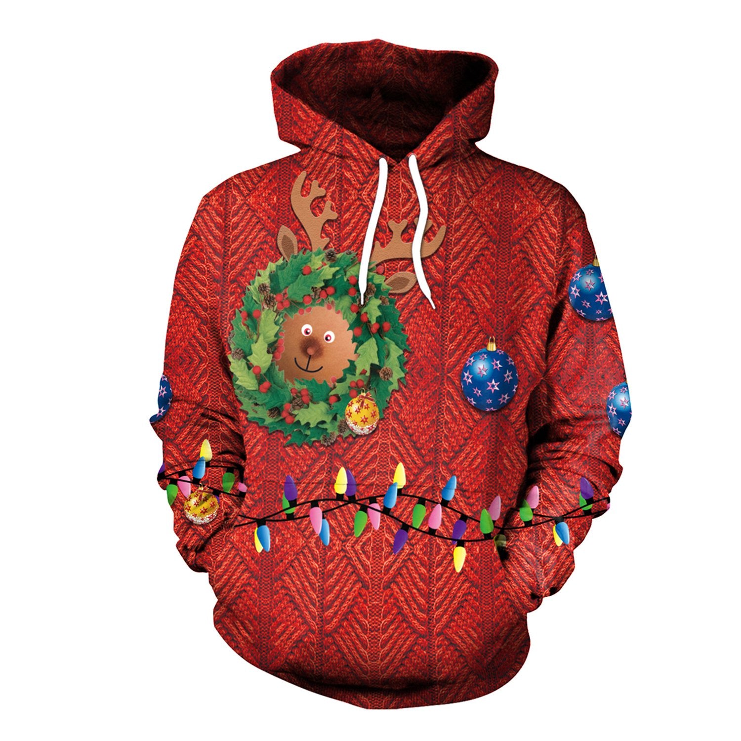 Christmas Hoodies - Christmas Giraffe Red 3D Hoodie
