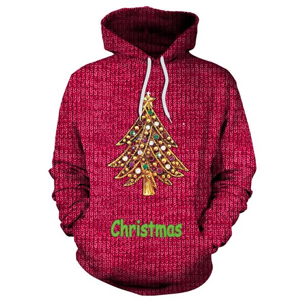 Christmas Hoodies - Light Bulb Christmas Tree 3D hoodie