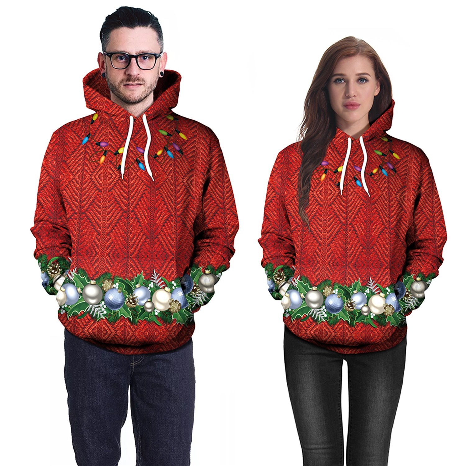 Christmas Hoodies - Christmas Festive Atmosphere Red 3D Hoodie