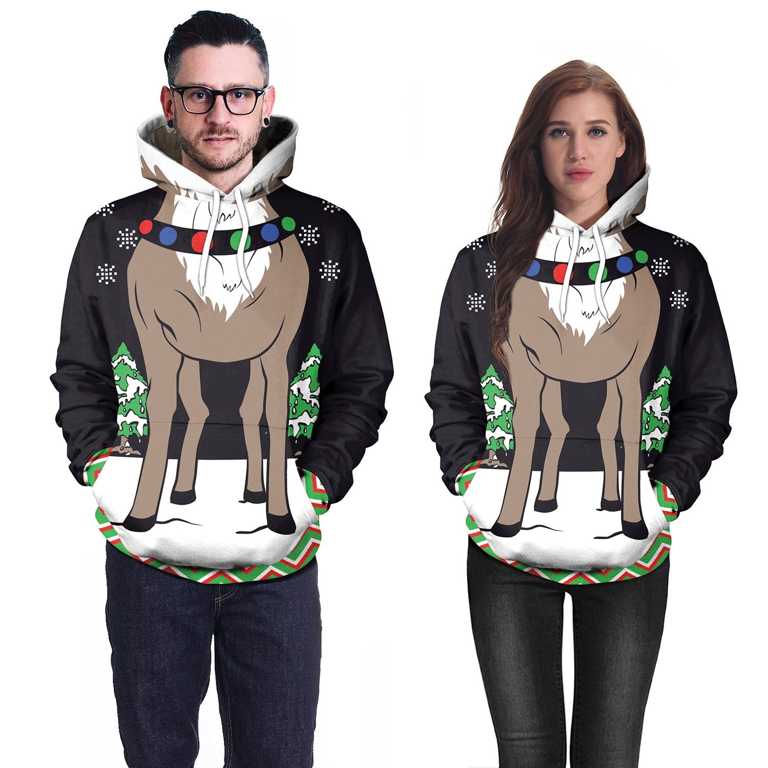 Christmas Hoodies - Christmas Deer Feet 3D Hoodie